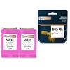 2 Cartridges 305 XXL Compatible for HP 305 XL 305XL Color (3YM63AE) for Deskjet 1210 1212 1255 2710 2720 2721 2722 2723 2724 273