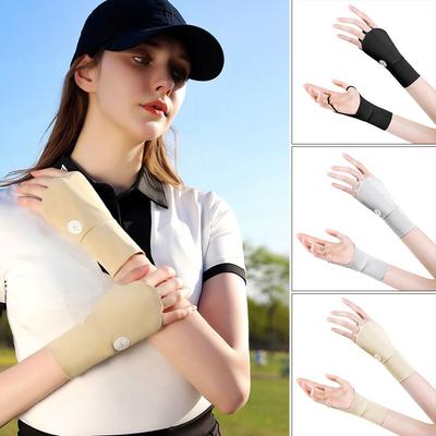 Breathable Ice Silk Golf Gloves Cool Open Fingered Gloves Fashion Sunscreen Gloves Outdoor Sport