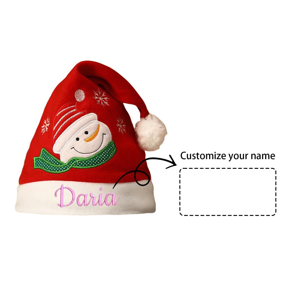 Personalized Custom Adult Hat Red Christmas Hat Decoration