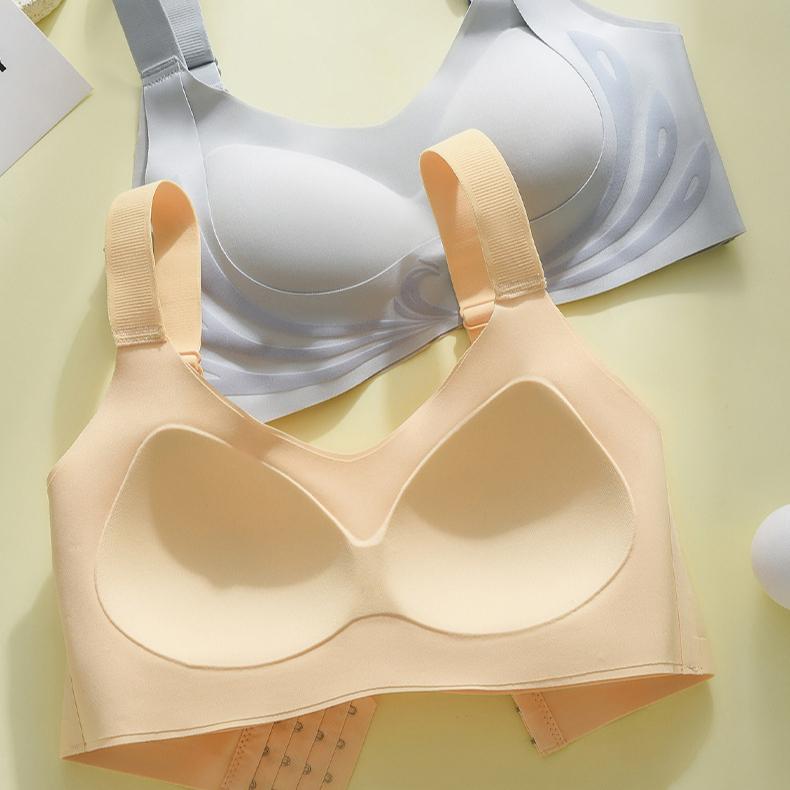 Large Size Lingerie Women's Seamless Bra Gathered Breast Anti Sagging Bra Sports Adjustable Sexy Bra