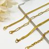 Fashionable 2025 Women's Jewelry Gift Set - 4 Pcs New Trendy Classic Golden Twist Cuban Snake Chain Bracelets