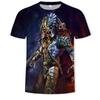 MINISO 3D Printed Movie "Predator" Alien Killer Men's T-shirt Cartoon Harajuku Fashion Adult Short Sleeved Round Neck Top Clothing