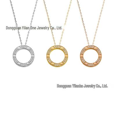 Ka's Klassieke Liefdesster Hanger Ketting - Licht Luxe Titanium Staal