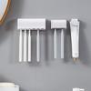 Tooth Brush Holder Wall Mount Device for Dental Brush Punch-free Bathroom Multi-head Toothbrush Holder Removable Washable YSJ004