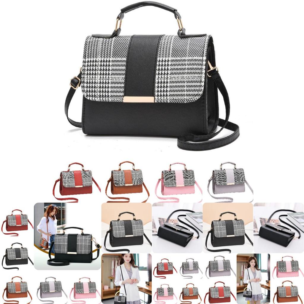 Trendy Women's Bags Hot Selling Cross-border Style Plaid Shoulder Bag