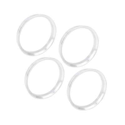 ACROPIX Wheel Hub Center Ring 72.6-66.6mm Silver Tone 4pcs