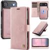 2-in-1 Magnetic Magnetic Detachable Wallet Case for iPhone 17/17 Pro/17 Max/17 Air - PU Leather, Card Slots, MagSafe Charging, 360° Protection