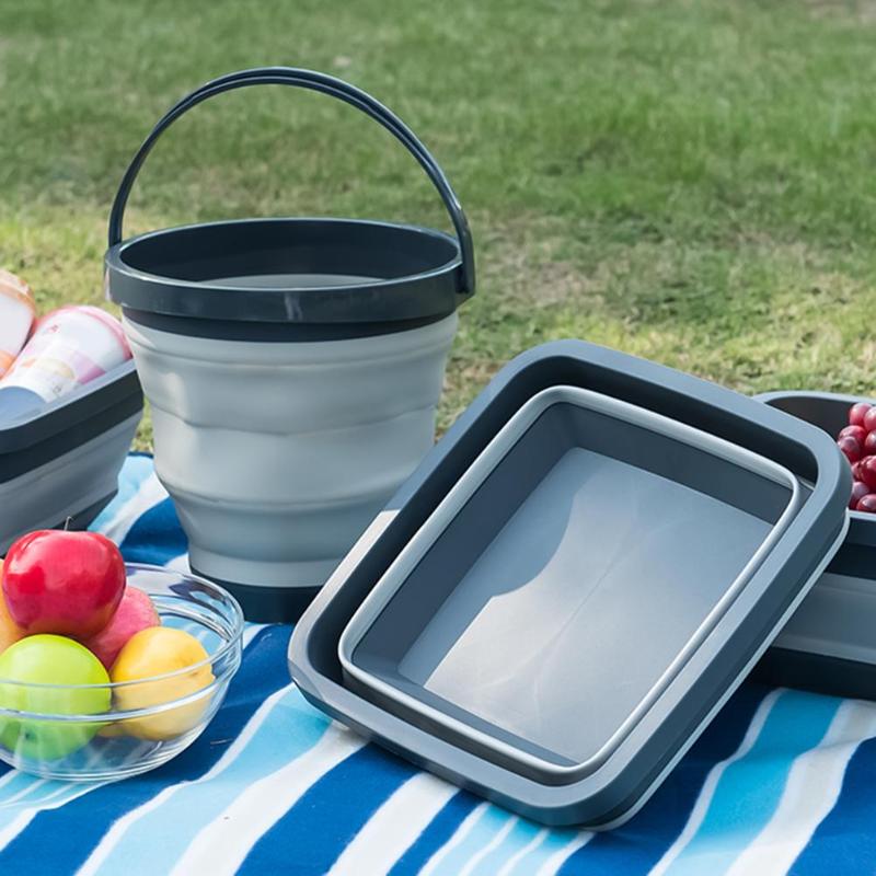 8l kbelík na podporu rybaření Skládací kbelík Myčka aut Outdoor Silný silikon Rybářské potřeby Doprava zdarma Camping Přenosný