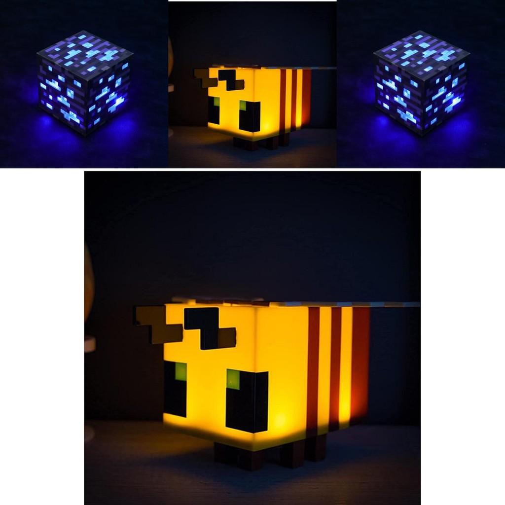 Farbwechselndes Minecraft-Themen-Nachtlicht mit wiederaufladbarem ABS-Taschenlampen-Design für Kinder