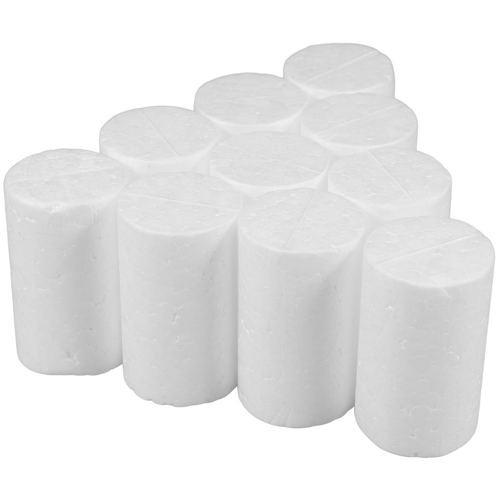 10 Pcs Cylinder Foam Blocks Halloween Shapes Sculpting Polystyrene Cylinders for Floral Arrangement