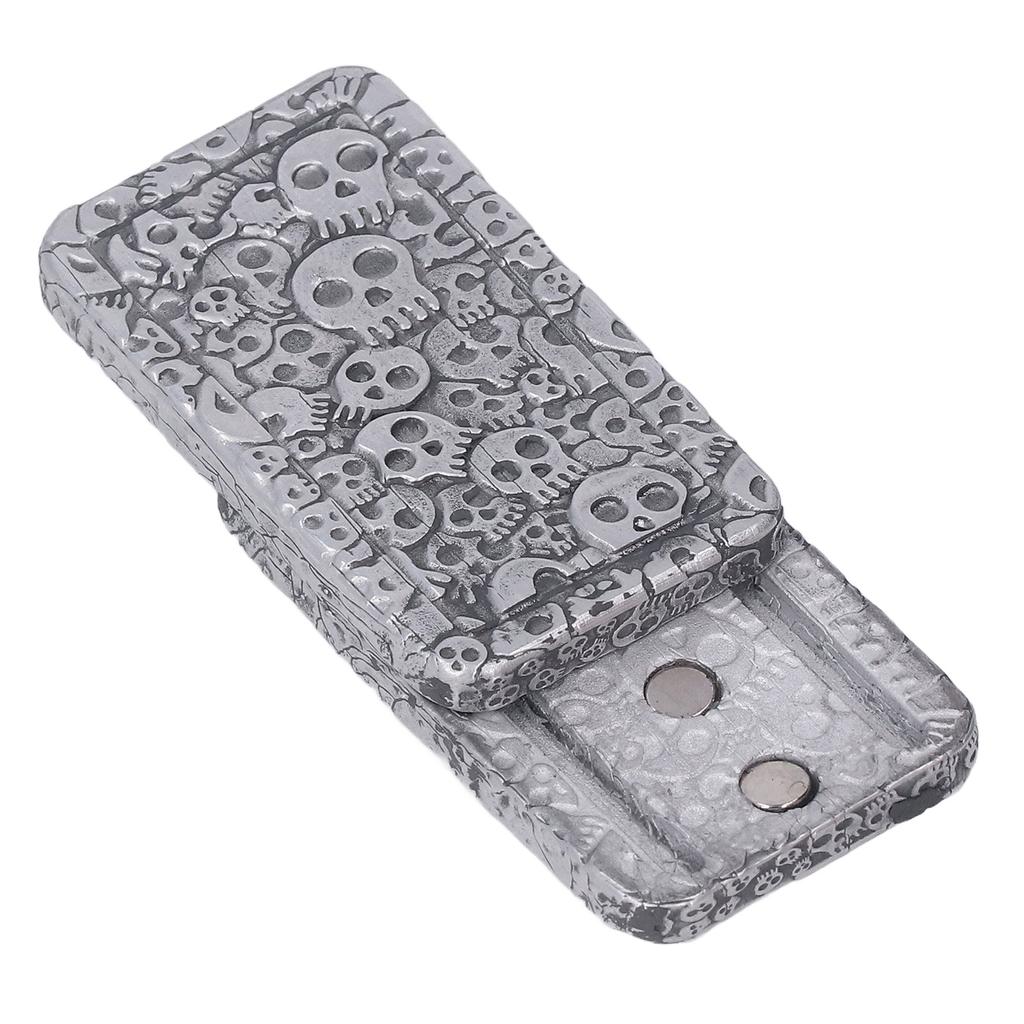 Skull Pattern Magnetic Slider Toy Adult Metal ADHD Autism Anxiety Stress Relief Push Slider Sensory