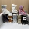 Wintermode Moon Boots Verdickte Thermohülle Baumwollstiefel Wasserdichte und rutschfeste Riemen Brotstiefel