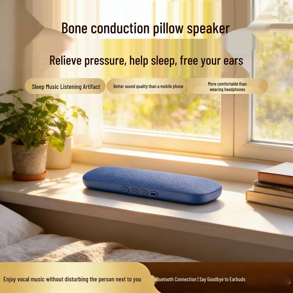 Bone Conduction Sleep Speaker: Portable Multifunctional Bluetooth Pillow Speaker GCD5