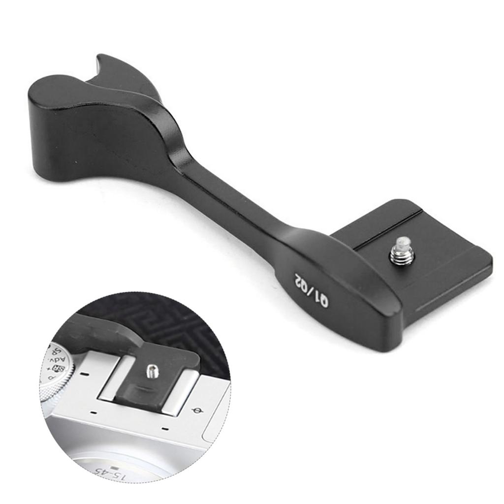 Aluminium Alloy Hot Shoe Thumb Up Grip Handle Accessory for Leica Q1Q2 Digital Camera Black