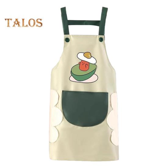 Adjustable Bib Apron with Pockets Waterproof Oil-Proof Stain-Proof Cooking Kitchen Aprons for Adults Men Women Chef