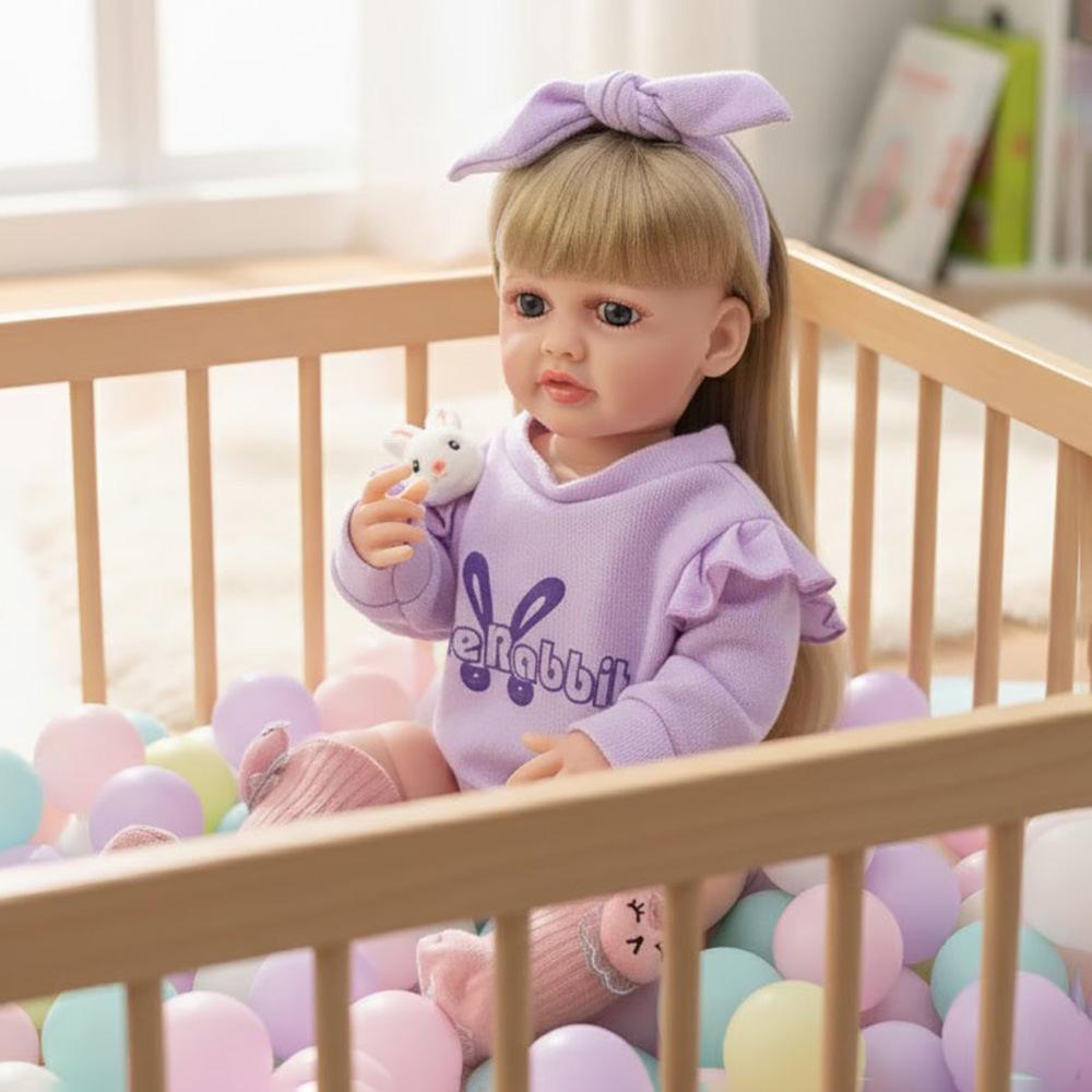 22-inch All-Plastic Reborn Russian-Speaking Baby Doll - Children's Companion Toy