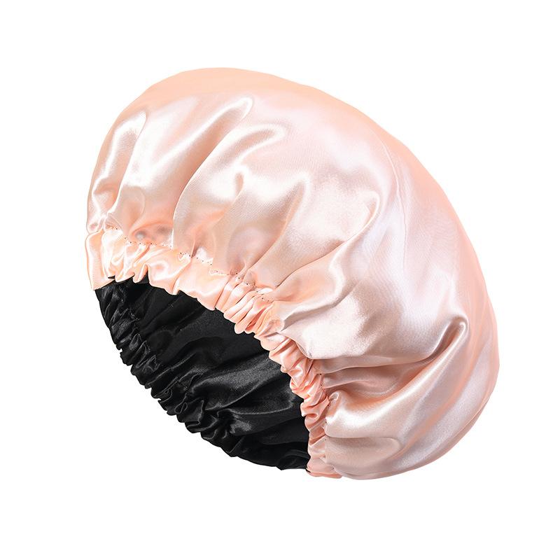 Ladies Fashion Stretch Hair Cap, Button Shower Cap
