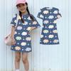 Girls Loose Fit Short Sleeve Dress Animal Print Lightweight Casual Round Neck Summer Dress for Kids
