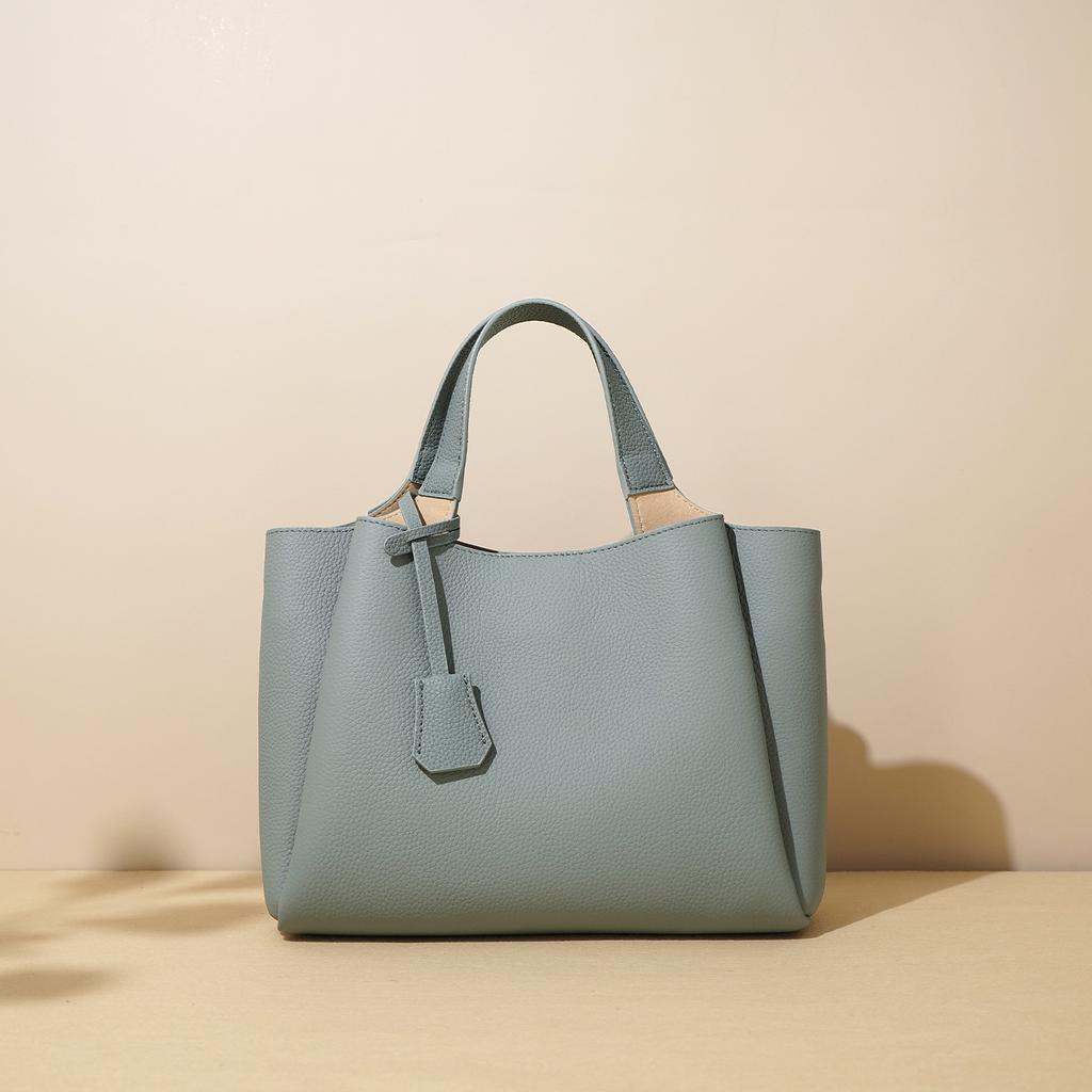 New leather women's tote bag, large bag, mom bag, simple commuter handbag, shoulder and crossbody bag