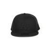 New Era MLB 9FIFTY Black on Black Oakland Athletics Mesh Snapback Free Size Cap,