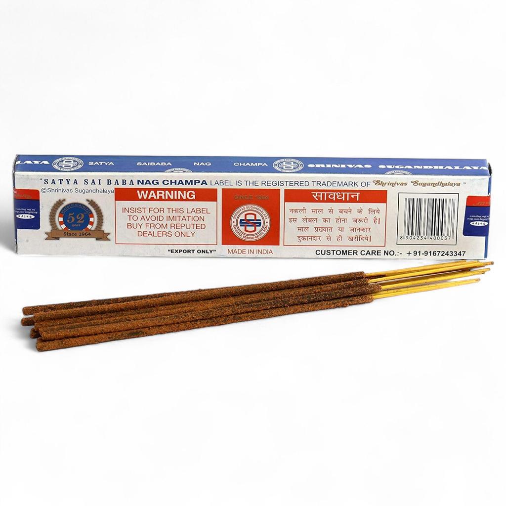 Satya Nag Champa Incense Sticks Hand Rolled Aromatherapy For Meditation Relaxation 3 Pack (15gm Each)