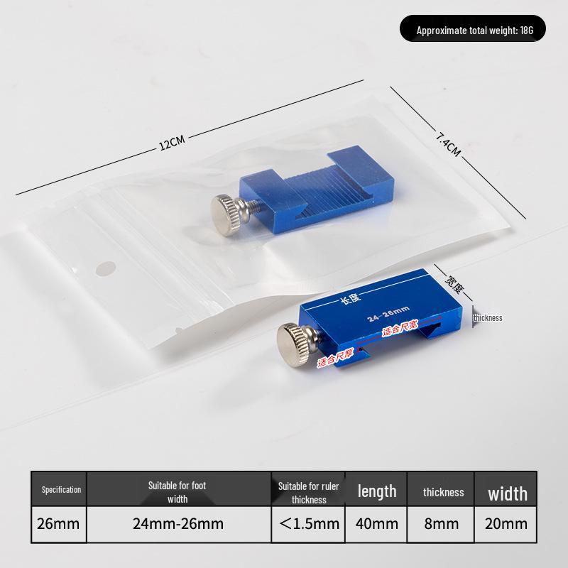 Adjustable Steel Ruler Block: Movable Positioning & Marking Guide