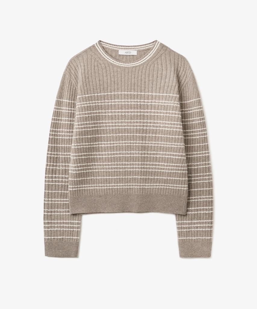 ARTID Raccoon Texture Round Knit_Melange Beige