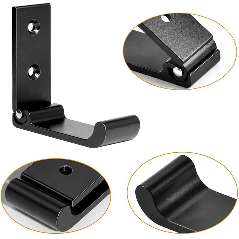 Folding Hooks Wall Door Clothes Coat Hat Bags Hangers Aluminum Alloy Kitchen Bathroom Rustproof Towel Hooks Foldable Single Hook