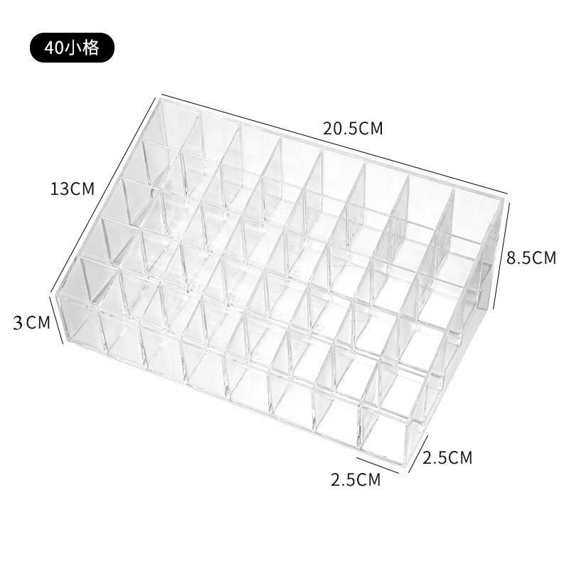 Multi Grids Acrylic Lipstick Box Makeup Organizer Storage Box Lipstick Nail Polish Cosmetic Organizer Display Holder Box