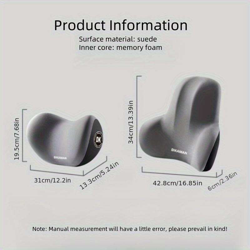 For Car Headrest Lumbar Shoulder Pillow Car Cushion Car Memory Foam Seat Lumbar Back Cushion Set Four Seasons Universal