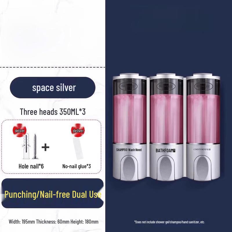 OLOEY Wall-Mounted Triple Soap Dispenser