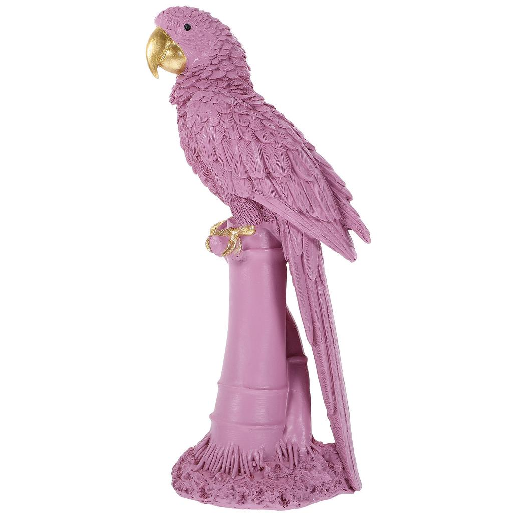 Resin Parrot Ornament Lifelike Design Vibrant Color Fine Texture Desktop Living Room Bedroom Study Decor Bird Decoration