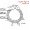 Punk Multilayered Lock Snake Chain Anklet For Women Trend Alloy Tassel Rhinestone Anklets Foot Bracelet Beach Jewelry
