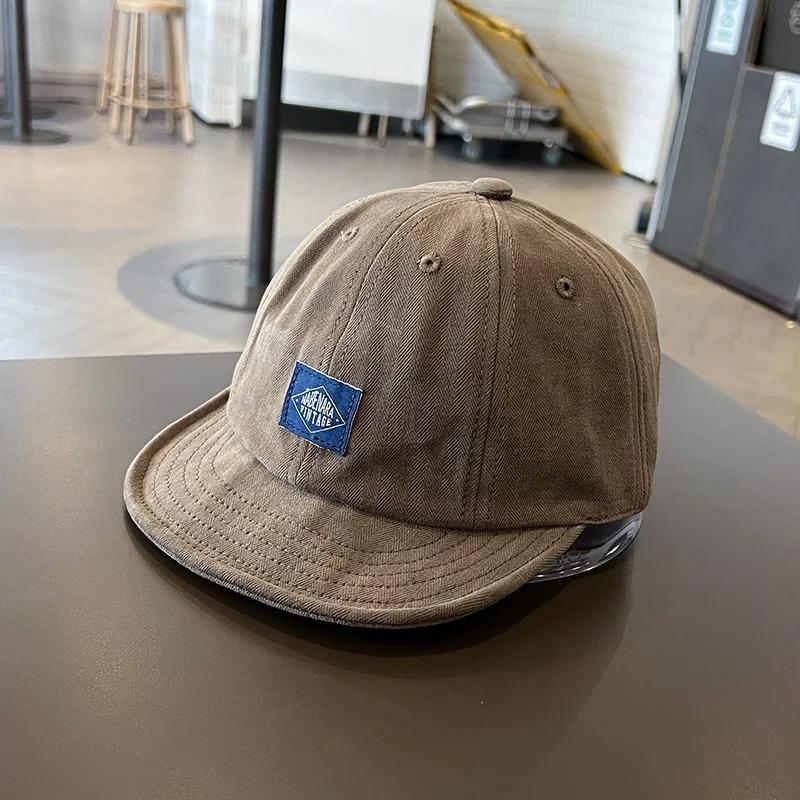 Women's Retro Baseball Hat - Spring & Autumn Soft Top Short Brim, Cloth Label, Niche Street Style Tooling Cap