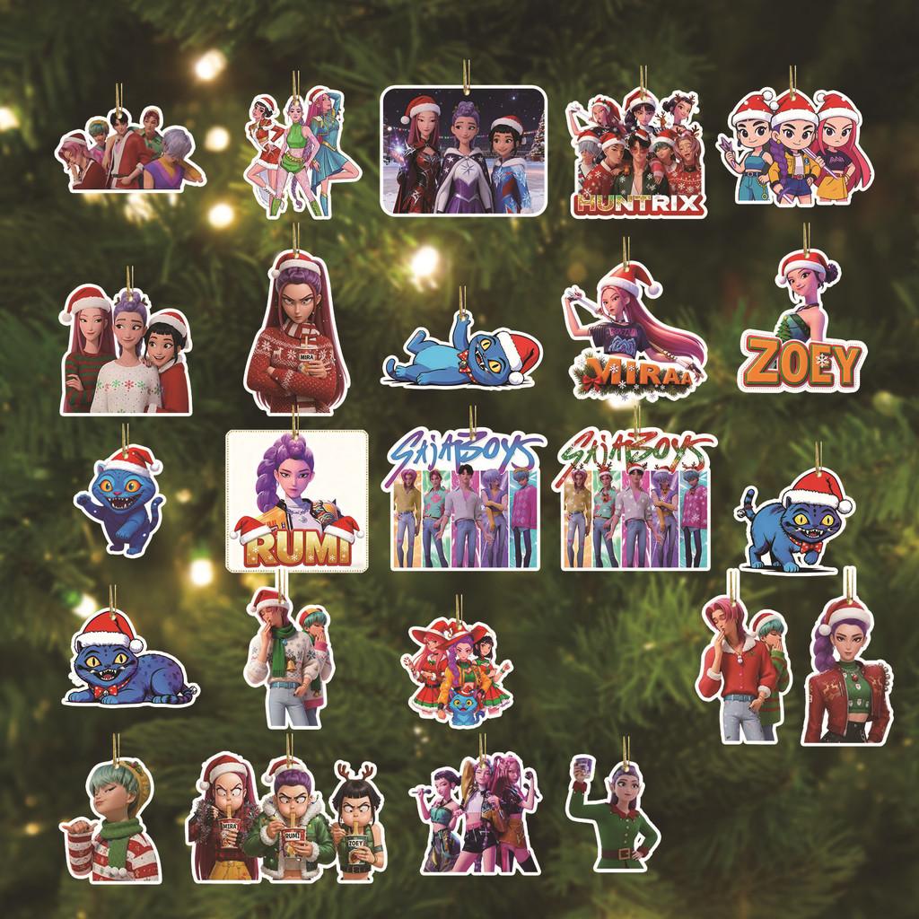 Kpop Dämonenjäger Feiertags Adventskalender Acryl Anhänger Für Weihnachtsbaum Dekoration