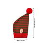 Xmas Costume Headpiece Knitted Christmas Beanie Contrast Color Warm Elf Knit Hat Cute Thick Pointed Pom Bonnet Photography