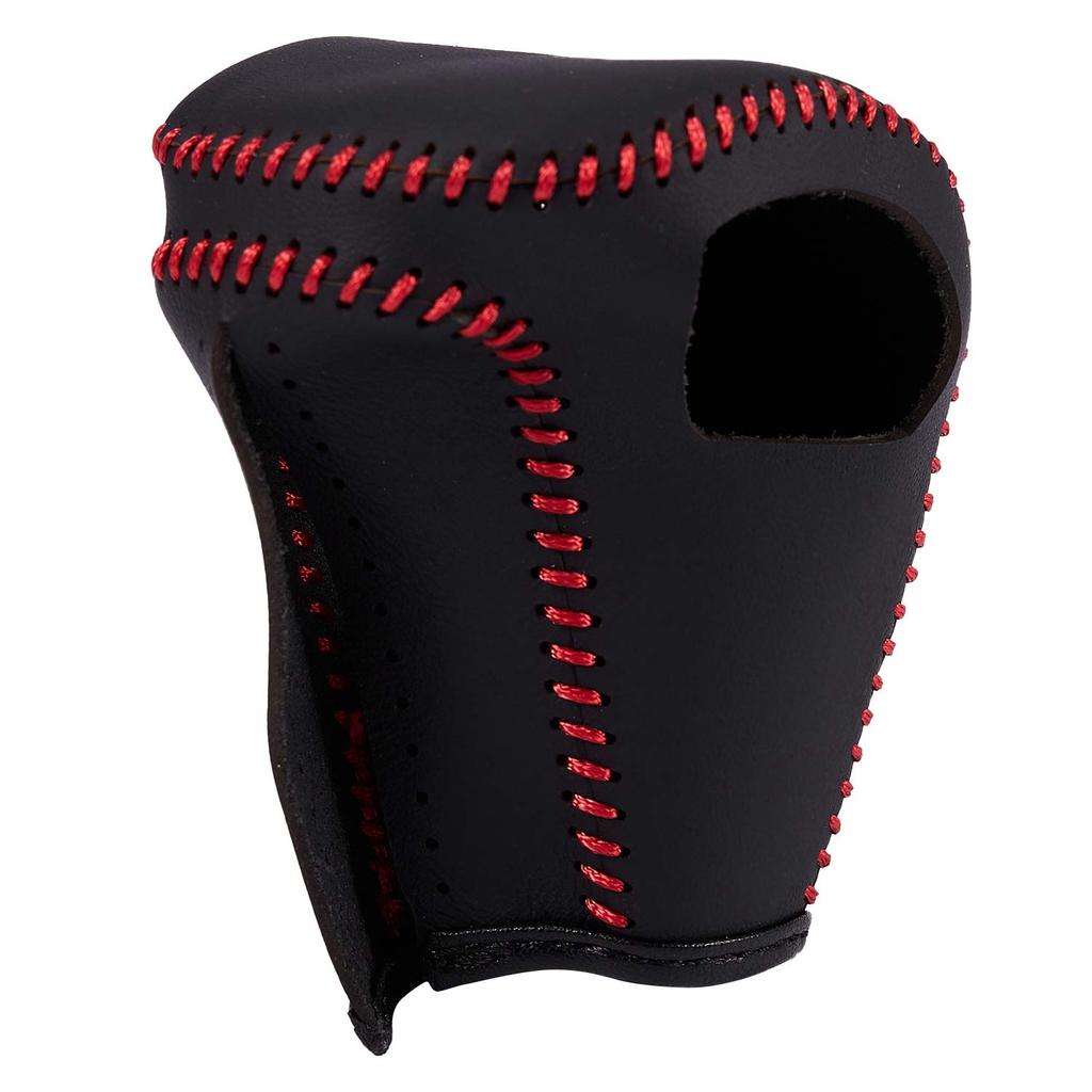 Plouluyt Car Gear Shift Cover, Leather Shift Lever Cover Fit 2015 2016, 1 Piece Black Leather Cover Gear Shifter Knob