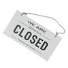 Club Double Sided Business Sign Reversible With Ring Hanging Sign Open and Closed Shop