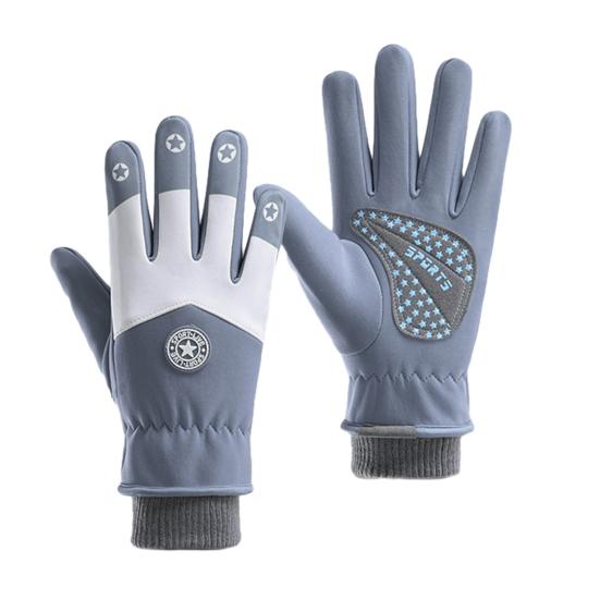 Dětské lyžařské rukavice Vodotěsné s fleecovou podšívkou Zimní rukavice Teplé Větruodolné rukavice s protiskluzovými dlaněmi pro chlapce dívky Lyžování Snowboarding Cyklistika