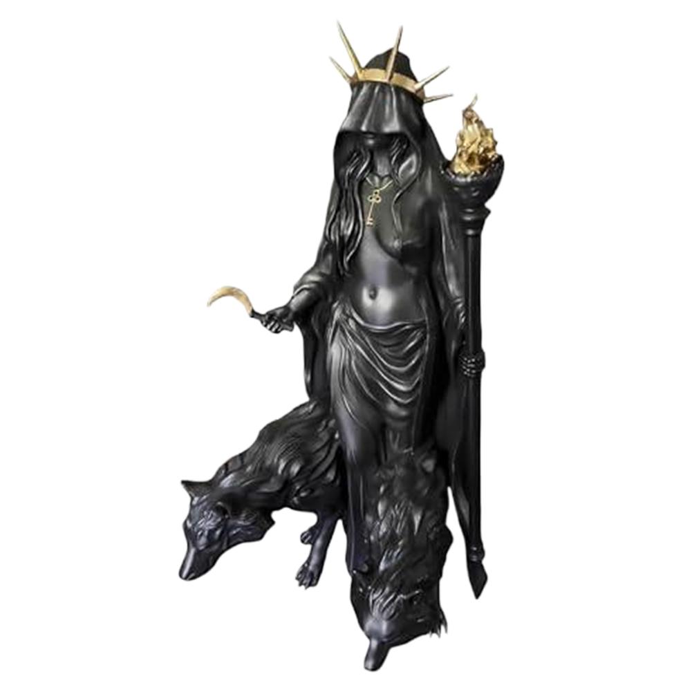Hekate Niktipolos Sculpture Wear Resist The Witch of Night Statue Multi-Purpose Hecate Resin Sculpture Ornament Halloween Gifts