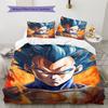 Biancheria da letto con motivo di personaggi di Dragon Ball Decorazione per la casa Regalo di compleanno (1 * copripiumino + 2 * federa, senza nucleo)