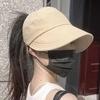 Summer Sun Hats for women Adjustable Large Brim Breathable Ponytail Empty Top Casual Beach Hat for Outdoor Sports Hiking Travel