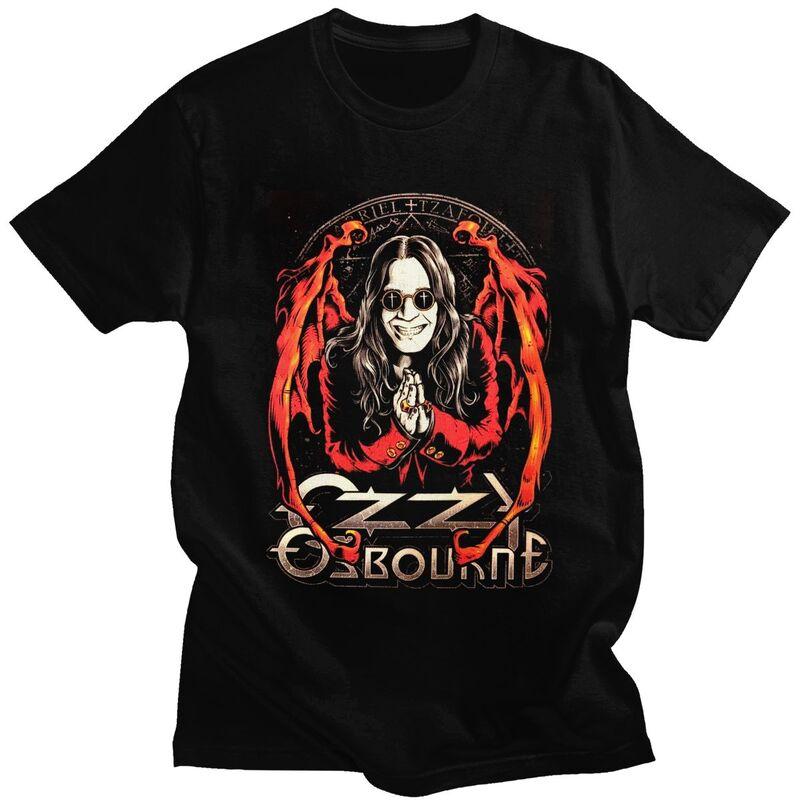 Custom Classic Heavy Metal Rock Ozzy Osbourne T Shirt Men ShortSleeve Tshirts Casual Tee Pure Cotton Oversized Tshirts Gift