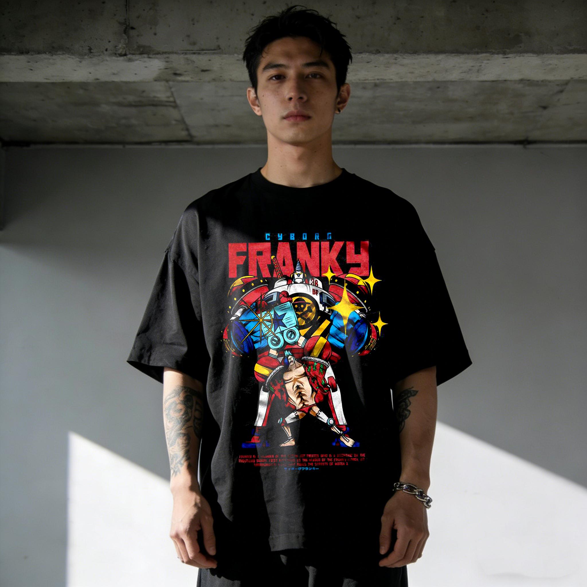 2026 new Sea Hero King Mens and Womens Cotton Fringe Print Tshirt Summer Anime Tshirt S