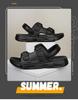 New Thick Bottom Sandal Shoes For Men Summertime Plush Comfort Slip Resistant Simple Stylish Outside Beach Two Way Slide Sandal Shoes