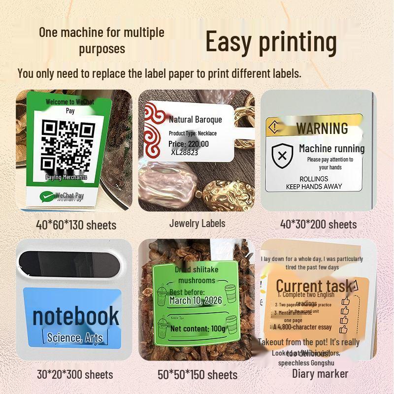 M1 Mini Bluetooth Thermal Barcode Price Tag Printer for Home & Supermarket Use