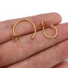 10pcs Stainless Steel Gold Plated C Shape Huggie Earring Posts Anti-allergy Stud Earrings Components for DIY Women Jewelry Gifts