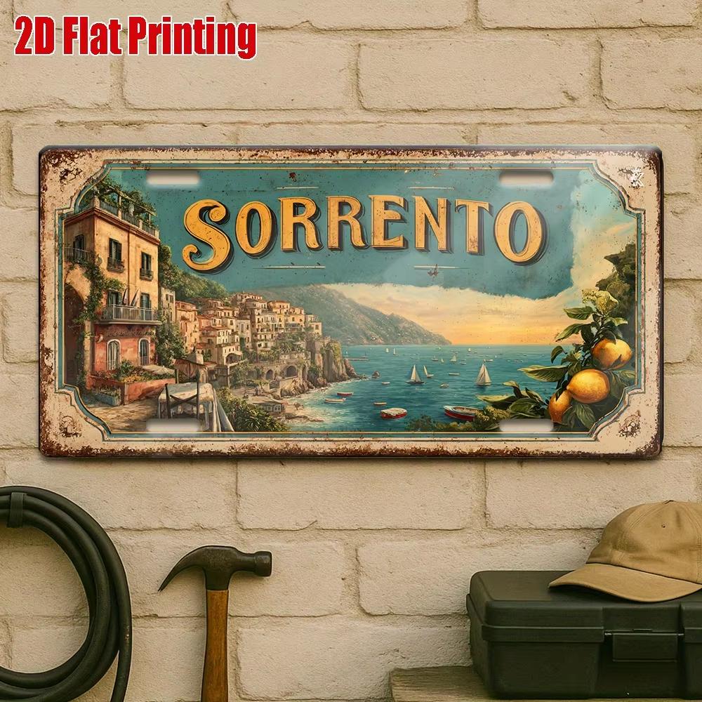 Hochauflösendes Metallblechschild im Vintage-Kennzeichenstil Stadt Jahr Thema Retro Wandkunst Dekor für Zuhause Bar Pub