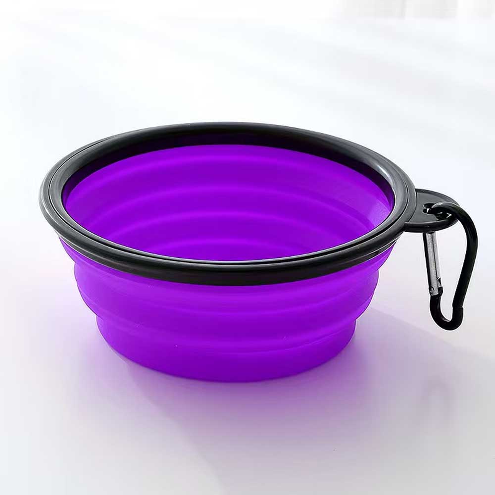 Outdoor Dog Bowl Portable Pet Folding Bowl Slow Food Bowl Silicone Hanging Dog Basin Cat Bowl Water Cup Pet Water Basin