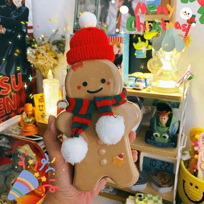 Cute Gingerbread Man Drinking Cup Portable Shaker Drink Bottle Kitchen Milk Tea Water Bottle Home Christmas Bottle Gifts